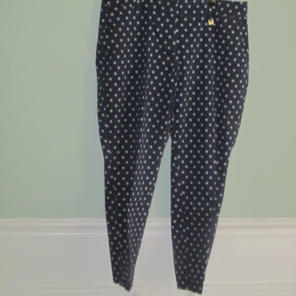 Nautica Navy & White Cropped/Tapered Ankle Pants - Size 12 - Picture 1 of 6